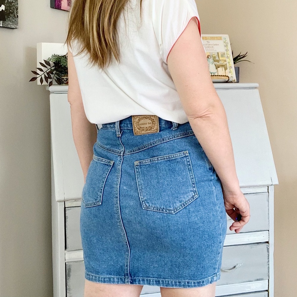 Vintage Runaway Bay Denim Skirt Sz 10 - Picture 2 of 12